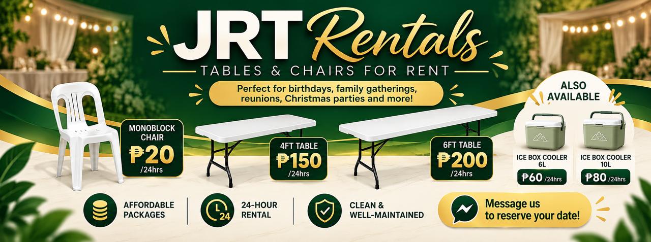 JRT Rentals — tables and chairs for rent